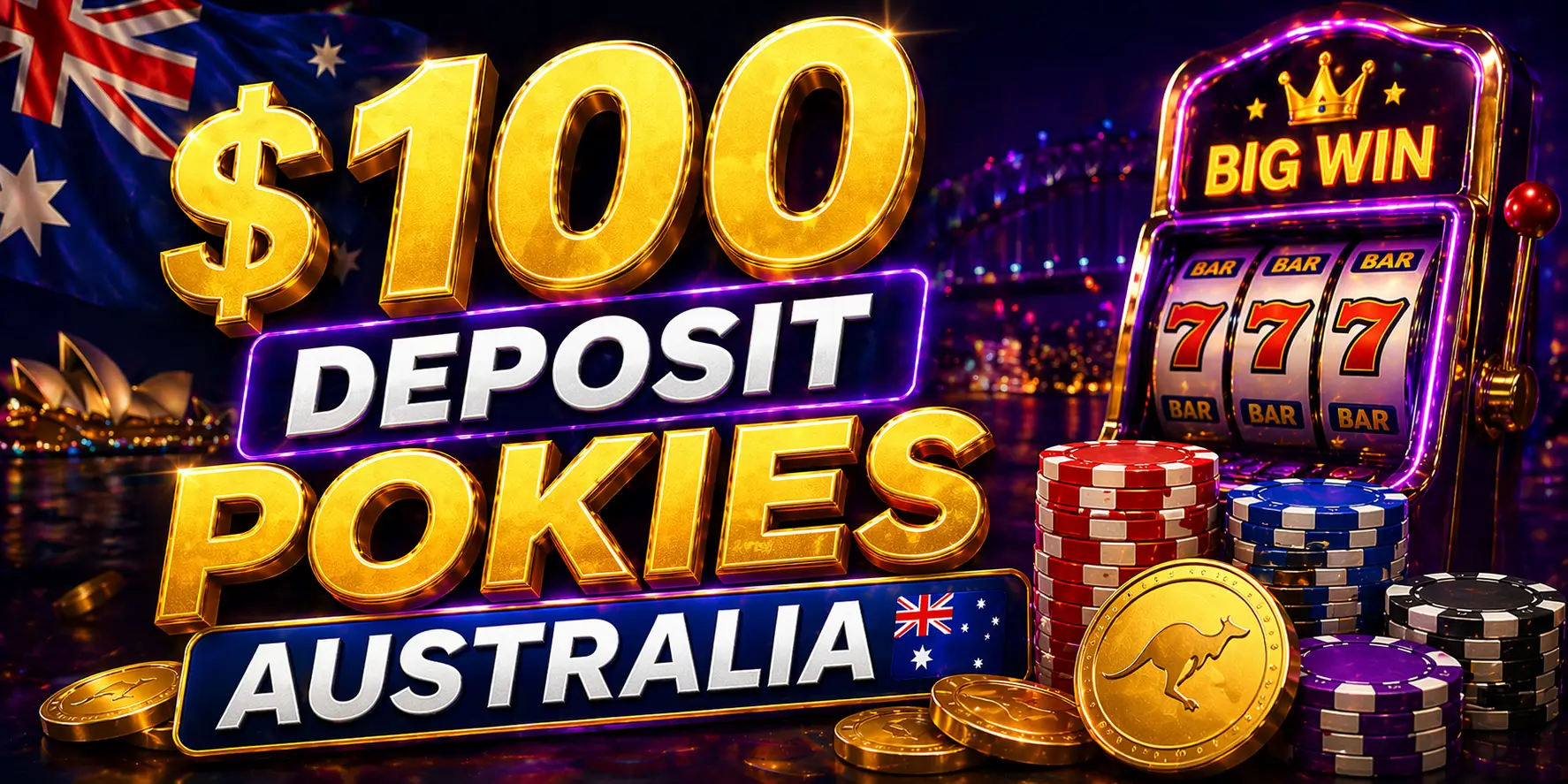 $100 deposit pokies australia