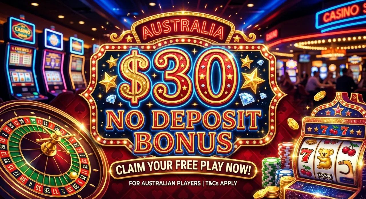 $30 No Deposit Bonus Australia