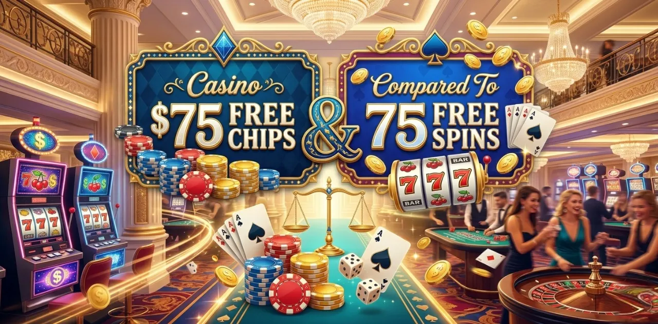 $75 Free Chips Compared To 75 Free Spins