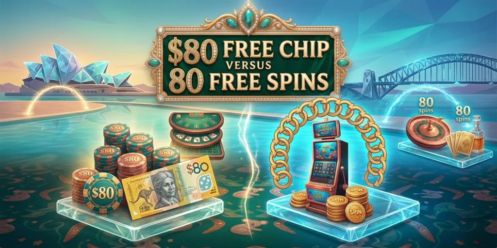 $80 Free Chip Versus 80 Free Spins