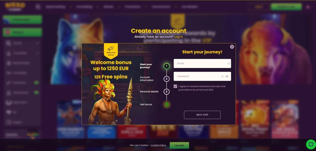 Creating An Account At Bizzo Casino