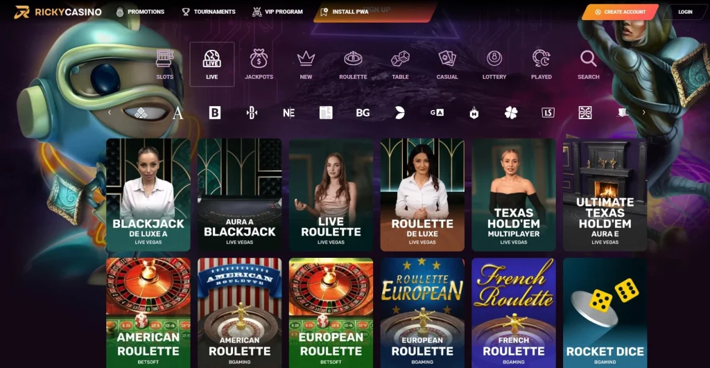 Game Library: Pokies, Live Casino And Table Games