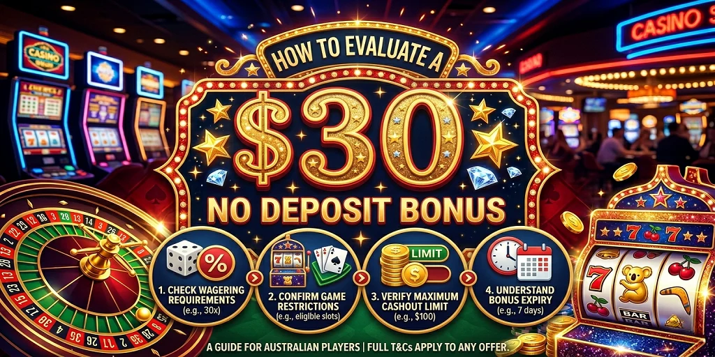 How to Evaluate a $30 No Deposit Bonus Australia Offer