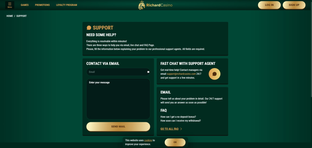 Creating An Account At Richard Casino