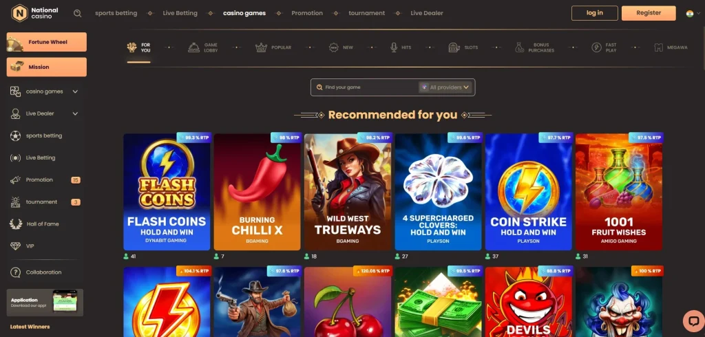 National Casino Games