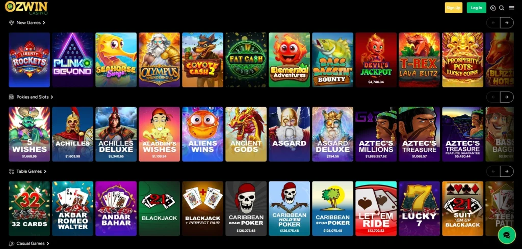 Ozwin Casino Games